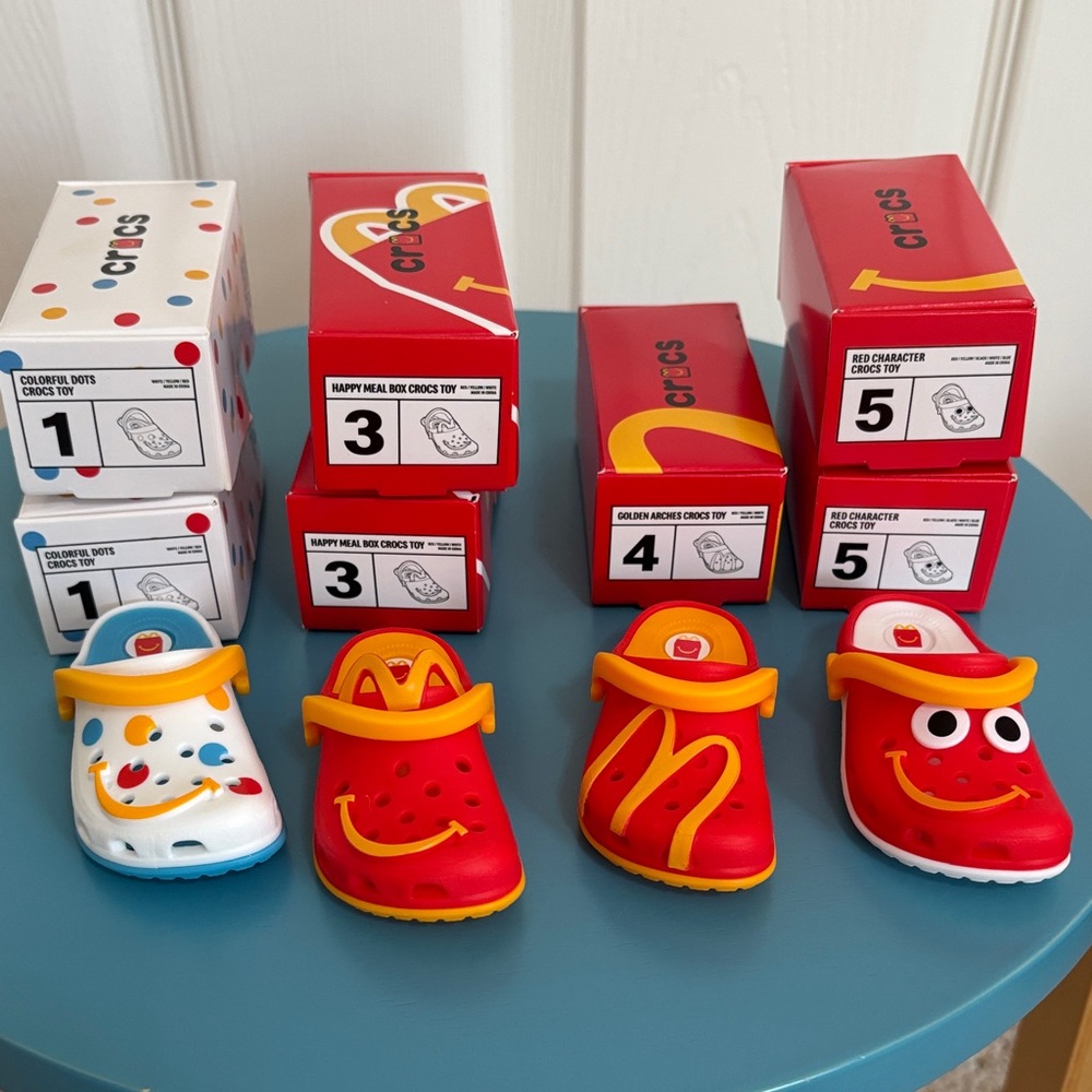 McDonald's Themed Crocs Happy Meal Toys Lot of 7